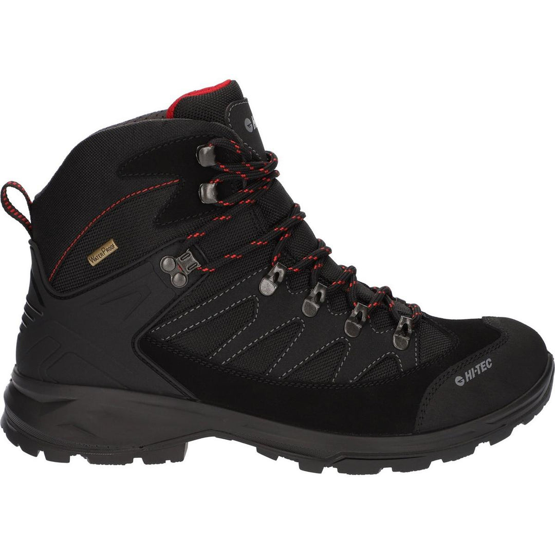 Hi-Tec Clamber Boots Charcoal/Red