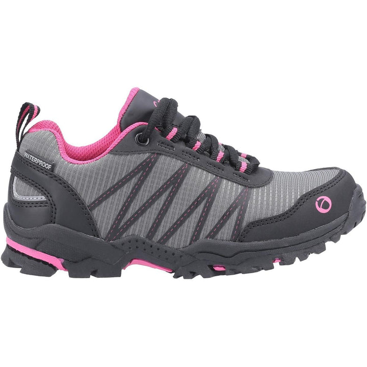 Cotswold Littledean Lace Up Hiking Waterproof Boot Pink/Grey – view 4