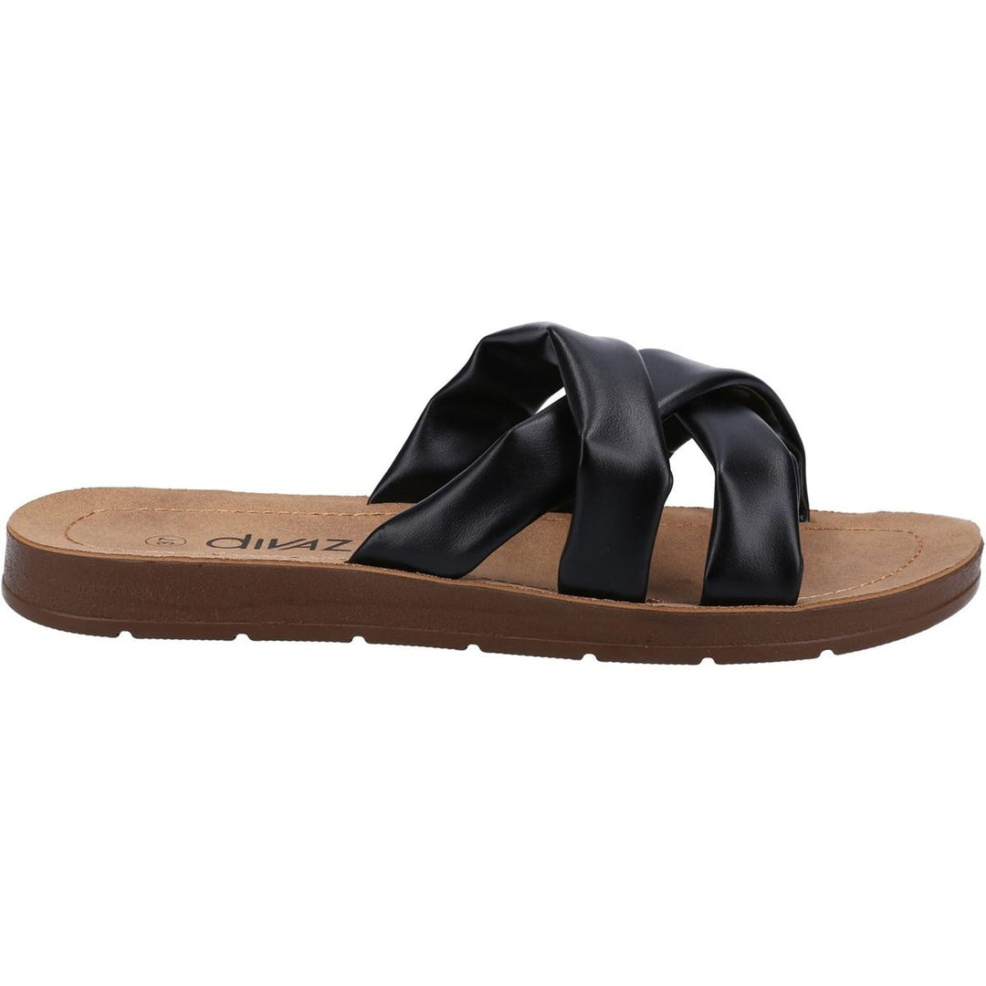 Divaz Zurich Vegan Summer Slider Black