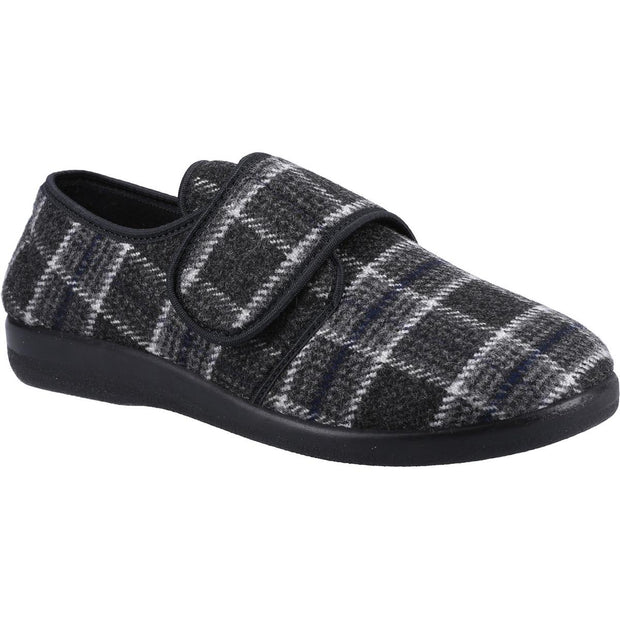GBS Med Gerald Mens Classic Slippers Black/White