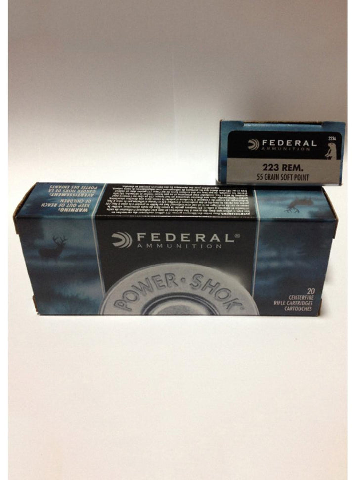 Federal .223 REM 55GR Power Shok( Soft Point) Ammo (20pk)