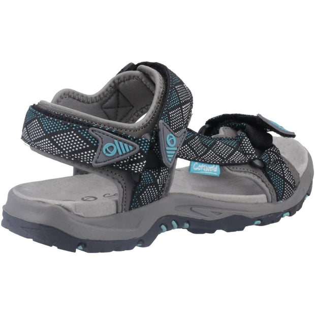 Cotswold Foxcote Sandals Grey/Turquoise