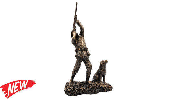 Bisley Patina Bronze Sculpture Medium Highbird with Labrador