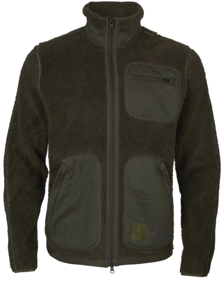 Harkila Rurik teddy fleece Shadow grey/Willow green