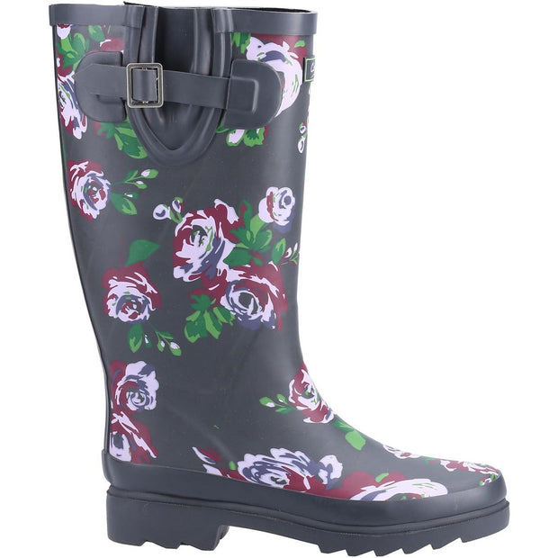 Cotswold Blossom Welly Purple