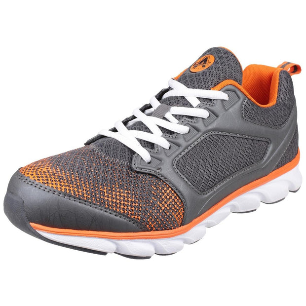 Amblers Safety AS707 Lightweight Non Leather Safety Trainer Grey/Orange