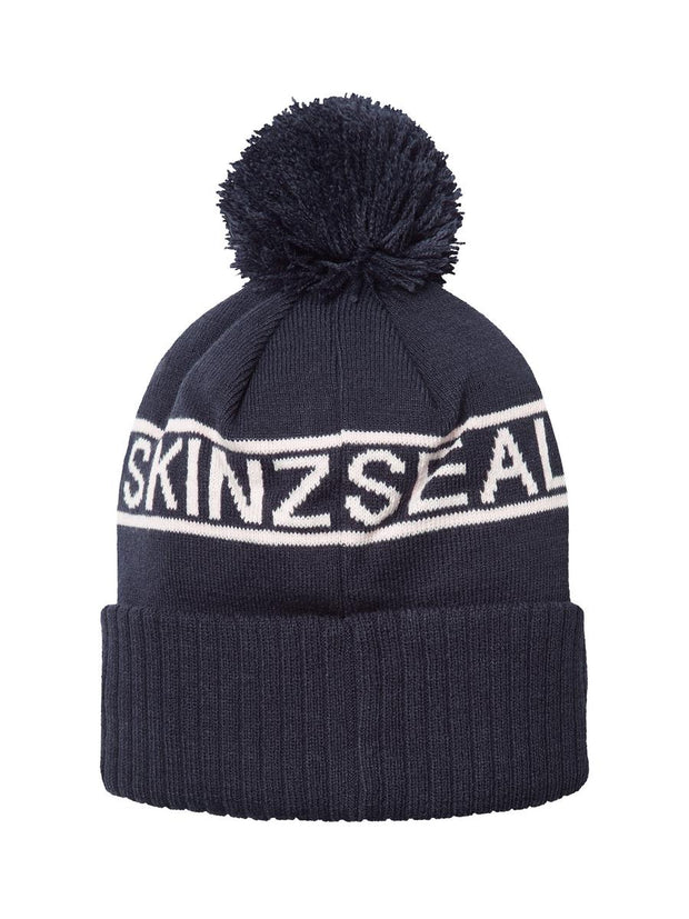Sealskinz Heacham Waterproof Cold Weather Icon Bobble Hat Blue/ Cream Unisex HAT