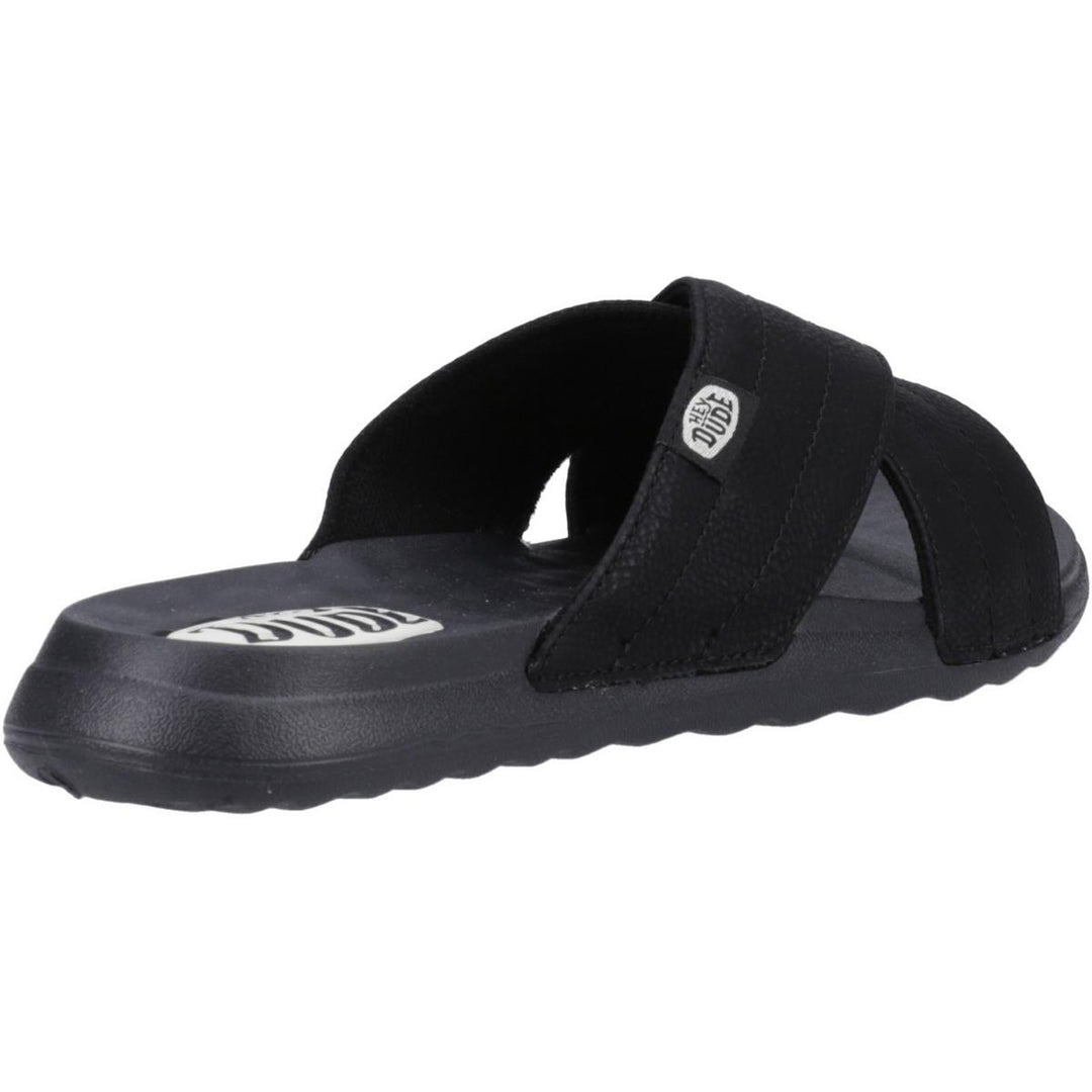 HEYDUDE Christi Slide Distressed Sandal Black