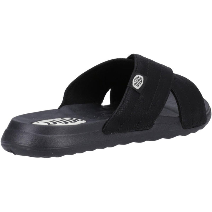 HEYDUDE Christi Slide Distressed Sandal Black