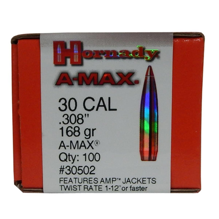 Hornady 30 Cal .308 168 gr A-MAX®