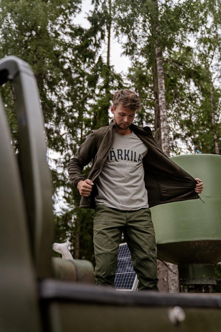 Harkila Modi melange S/S t-shirt Light grey melange