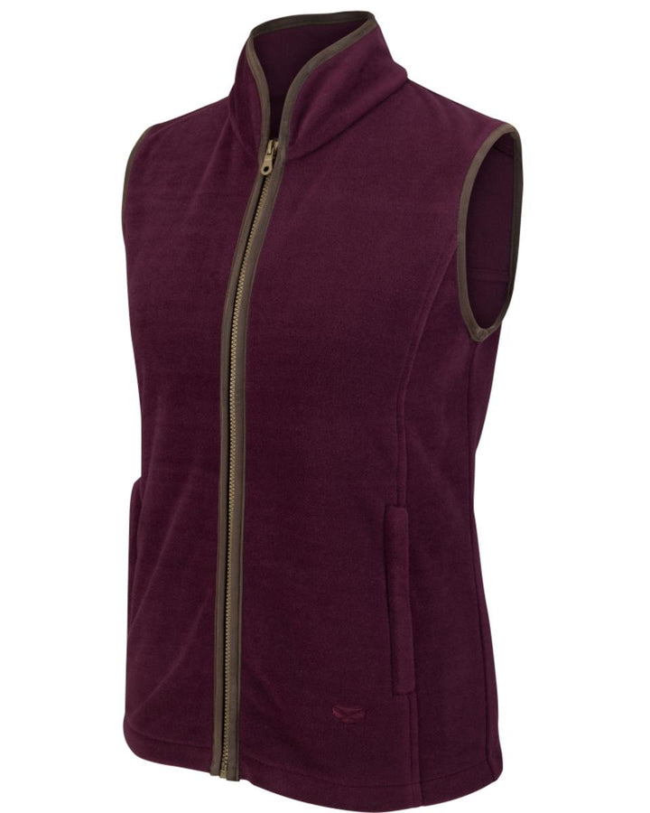 Hoggs of Fife Stenton Ladies Fleece Gilet Merlot