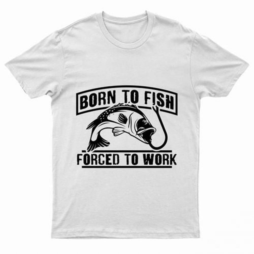 Urban Road Adults "Born To Fish - Forced To Work" Printed T – view 2