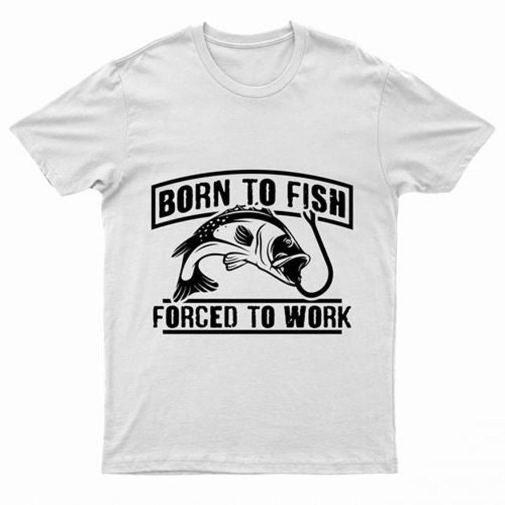 Urban Road Adults "Born To Fish - Forced To Work" Printed T – view 2