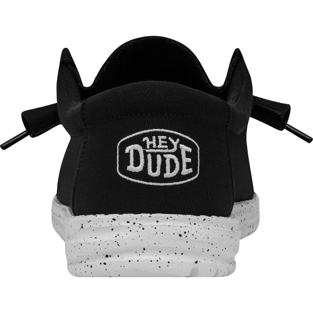 HEYDUDE Wally Slub Canvas Shoe Black