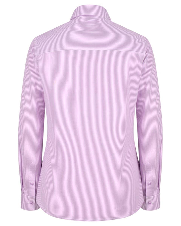 Hoggs of Fife Bonnie Ii Ladies Cotton Shirt - Lavender Stripe