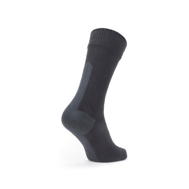 Sealskinz Briston Waterproof All Weather Mid Length Sock with Hydrostop Black/Grey Unisex SOCK