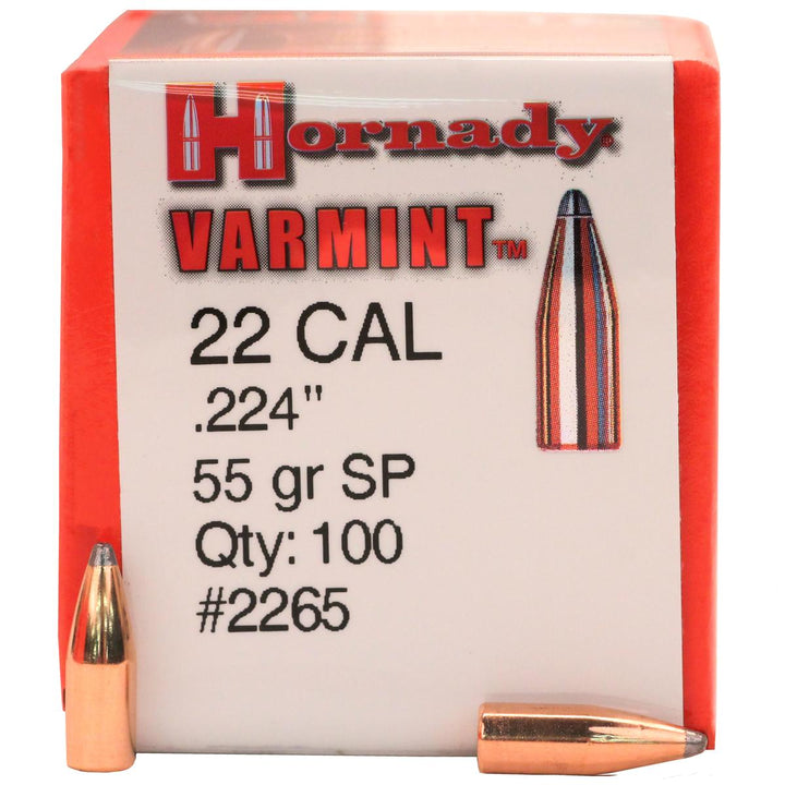 Hornady 22 Cal .224 55 gr SP
