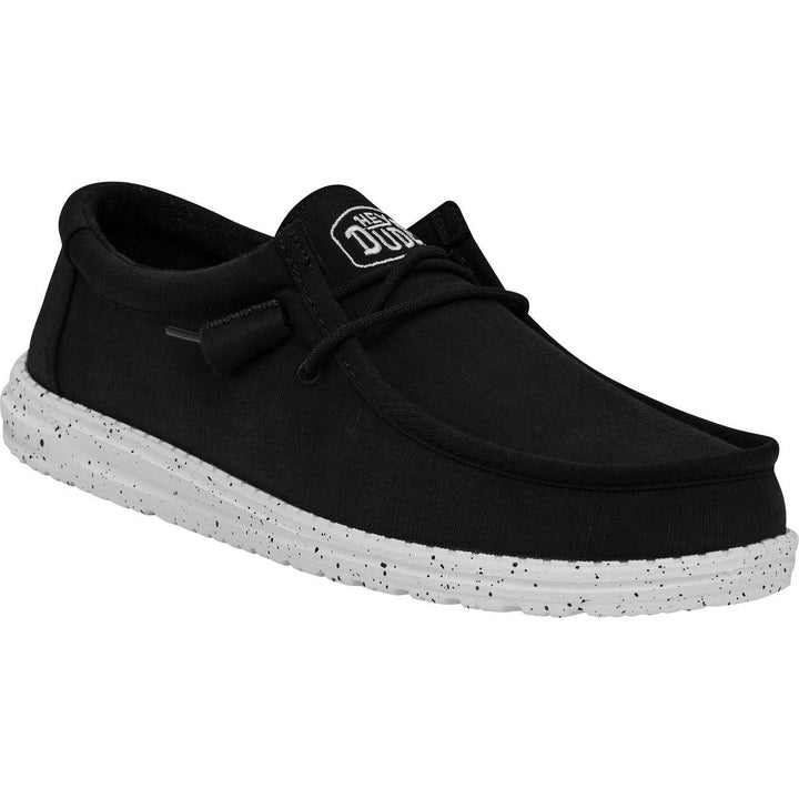 HEYDUDE Wally Slub Canvas Shoe Black