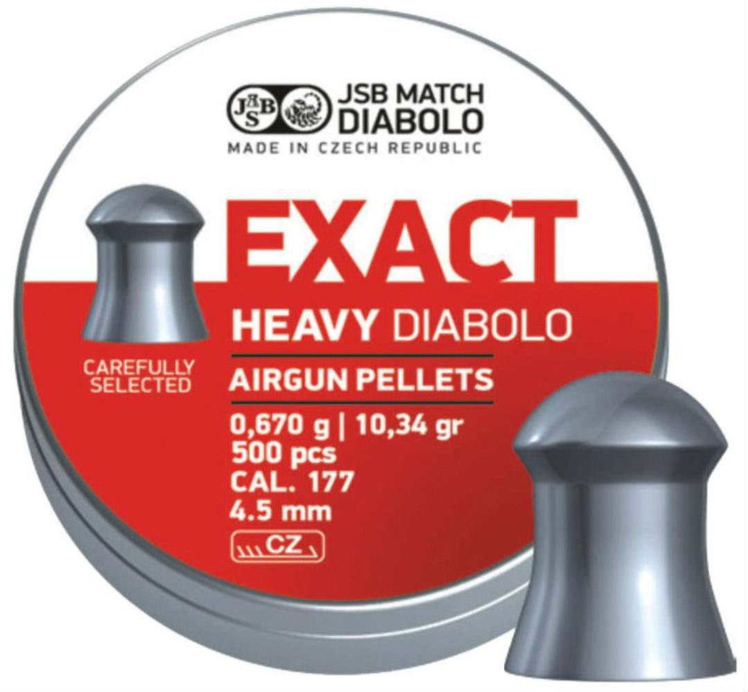 JSB Exact Heavy .177 Pellets  Tin of 500