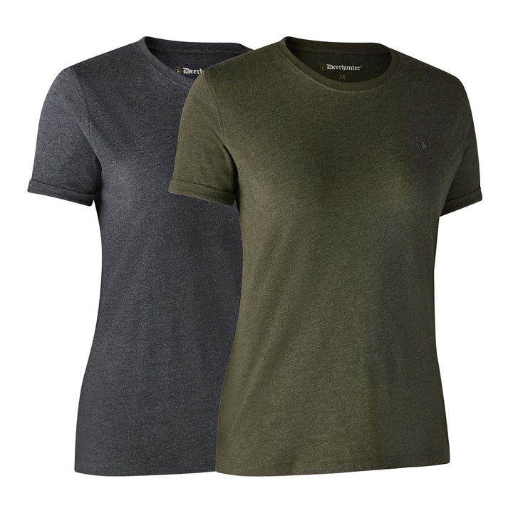 Deerhunter Ladies Basic 2-pack T-shirt Adventure Green Melange