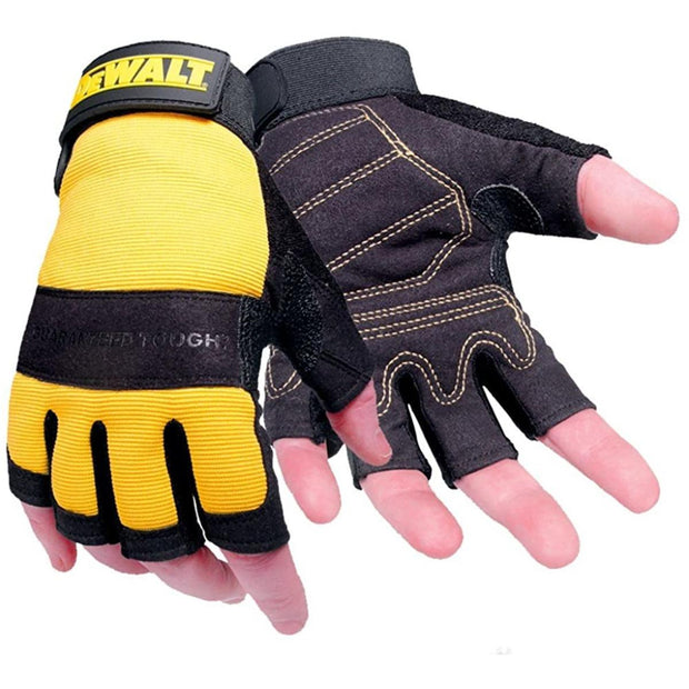 Dewalt Tough Fingerless Performance Glove Black/Yellow