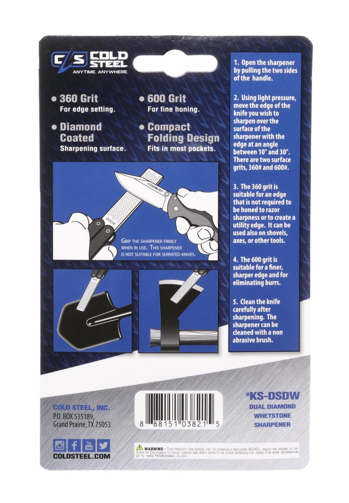 Cold Steel Double Sided Knife Sharpener