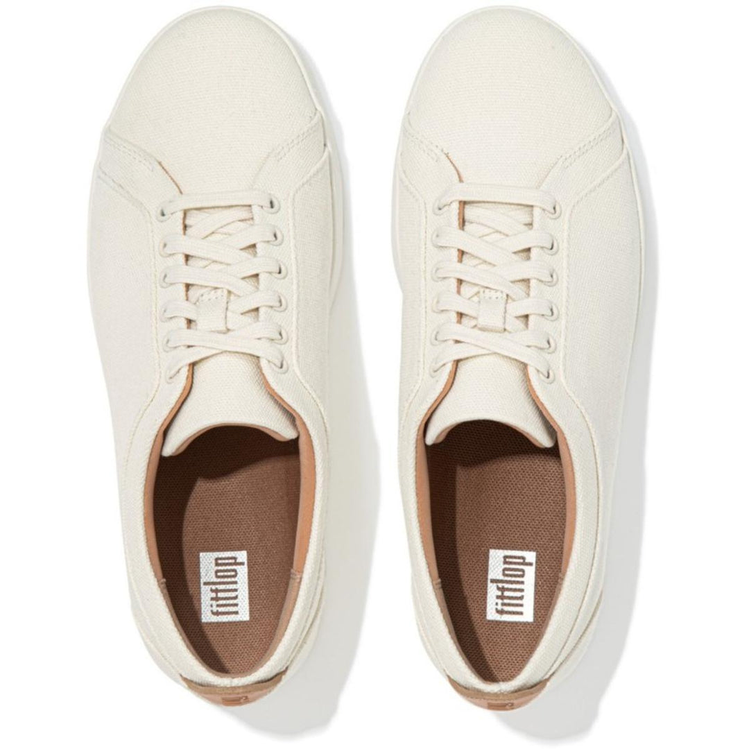 Fit Flop Rally Canvas Trainers Cream Mix