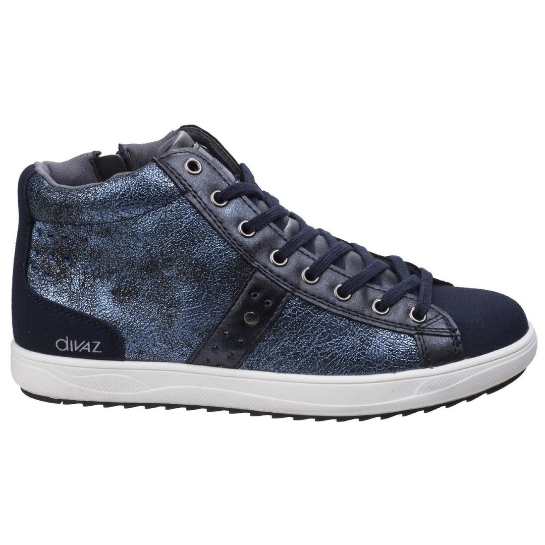 Divaz Steffy Metallic Sneaker Boot Navy