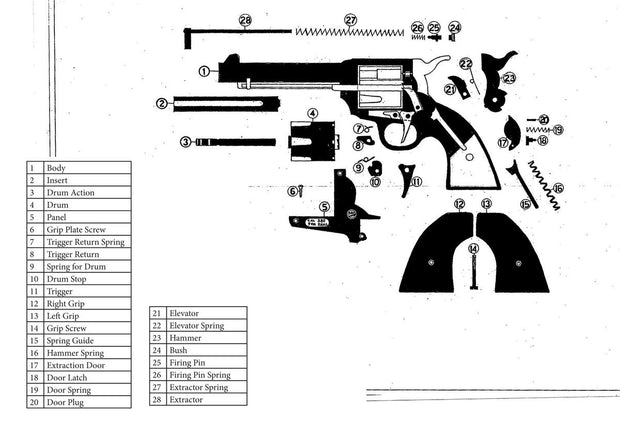 Bisley Trigger Return Spring for Single Action Revolver