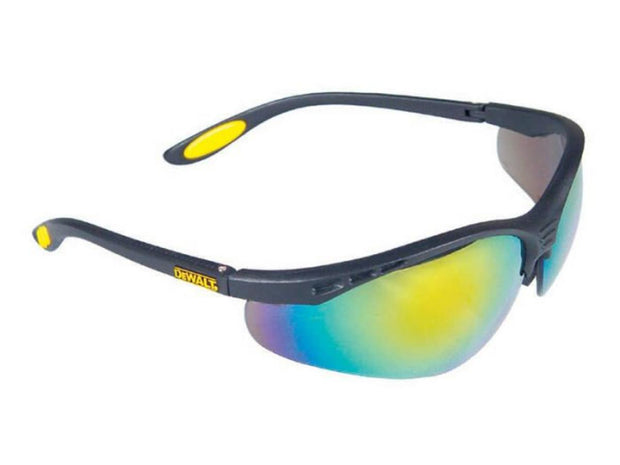 Dewalt Reinforcer DPG58 Safety Eyewear Black/Fire Mirror/Yellow