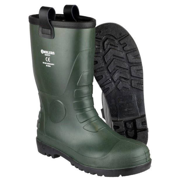 Amblers Safety FS97 PVC Rigger Safety Boot Green