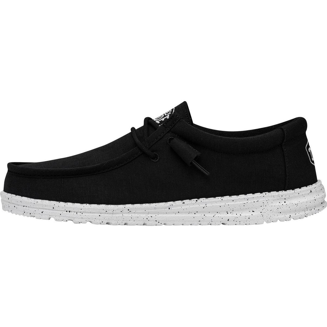 HEYDUDE Wally Slub Canvas Shoe Black
