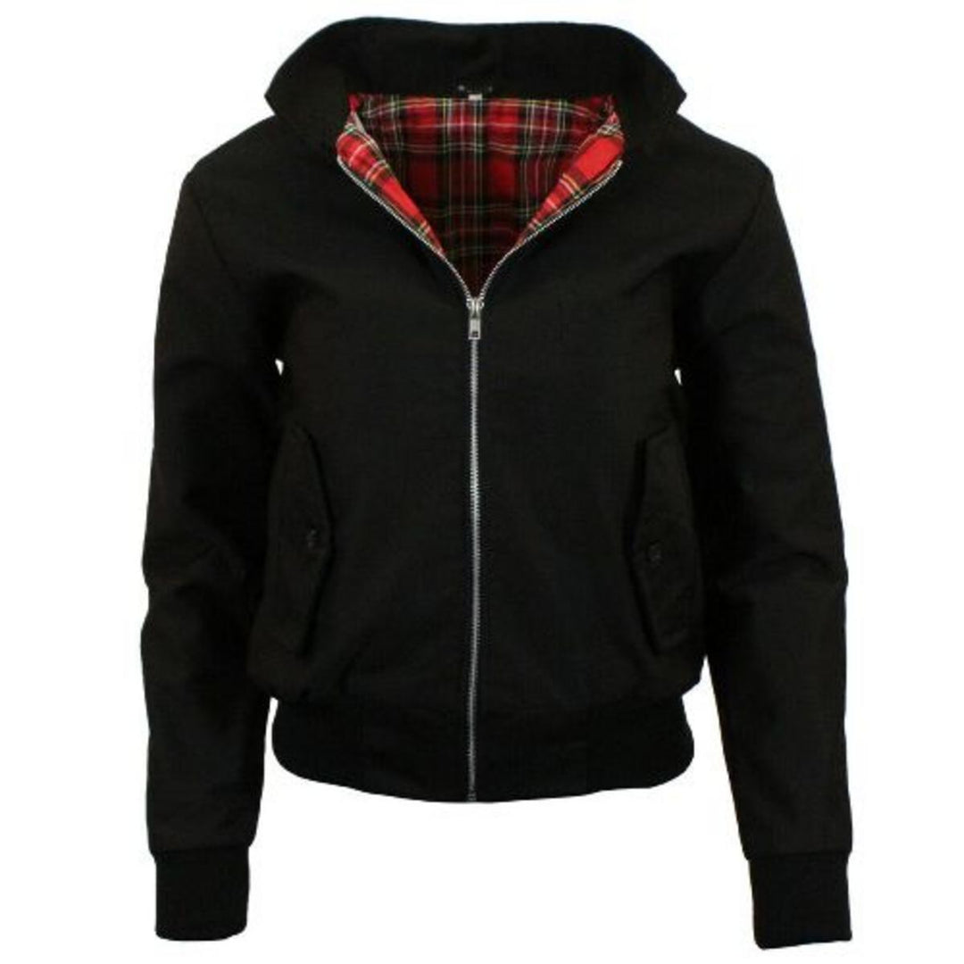 Urban Road Ladies Classic Vintage Harrington Jacket - Black