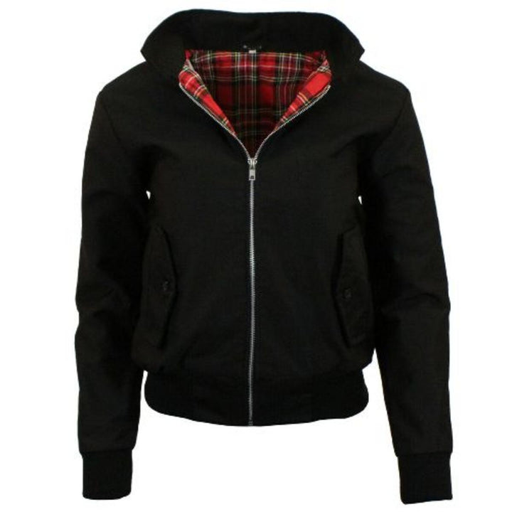 Urban Road Ladies Classic Vintage Harrington Jacket - Black