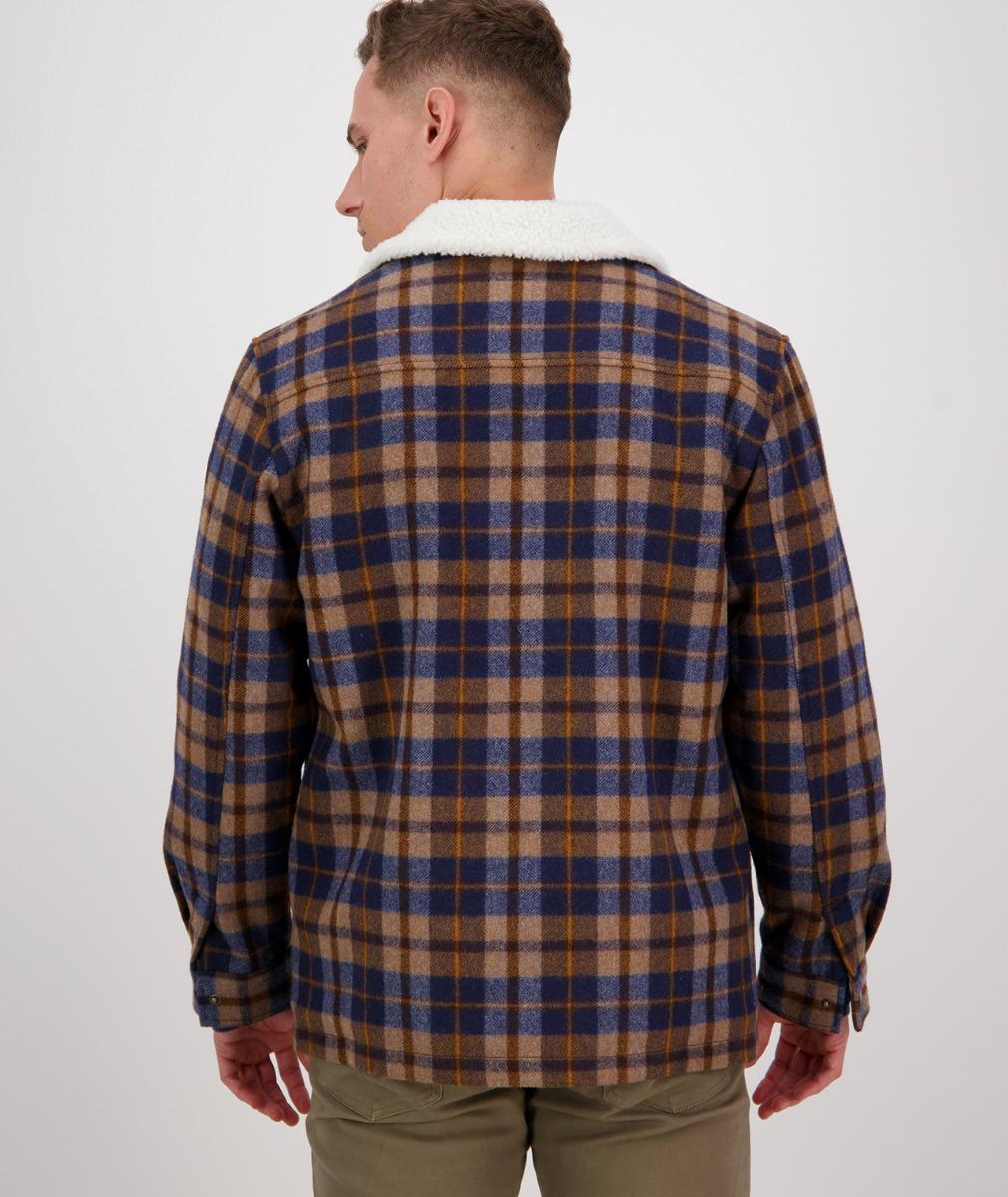 Swanndri Kaituna Sherpa Lined Jacket Toffee Check