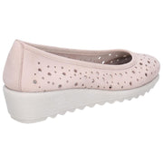 The Flexx Run Perfed Wedge Perforated Shoe Rose