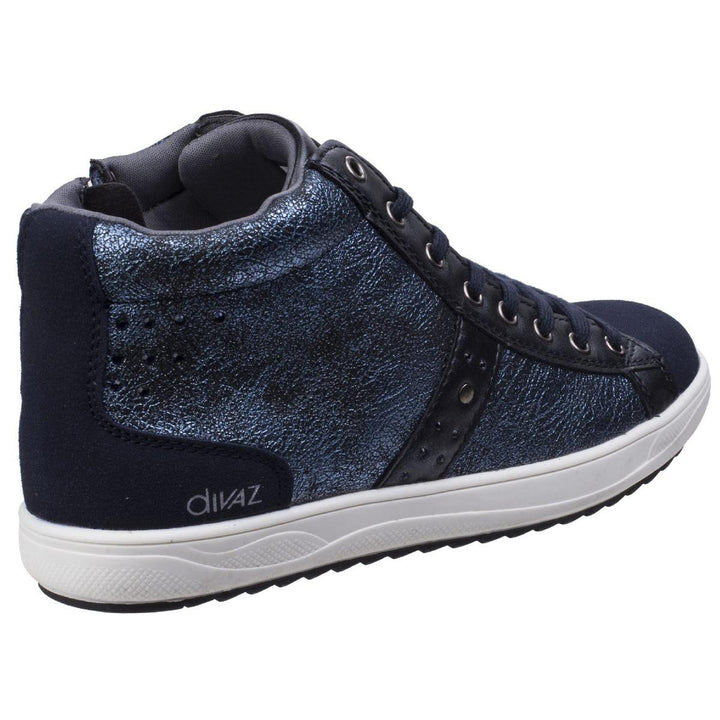 Divaz Steffy Metallic Sneaker Boot Navy