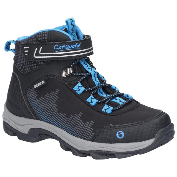 Cotswold Ducklington Touch Fastening Hiking Waterproof Boot Black/Blue