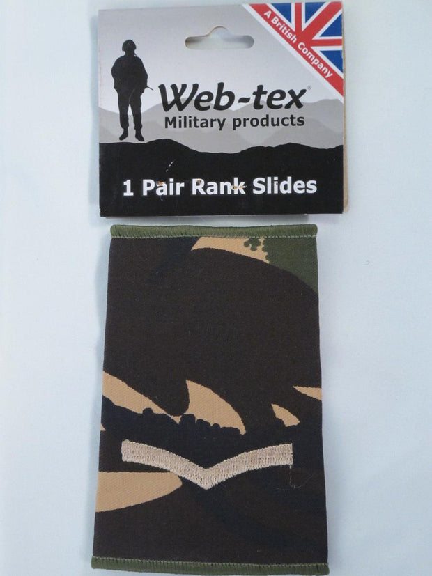 WEB-TEX Rank Slides Lance Corporal DPM Camo