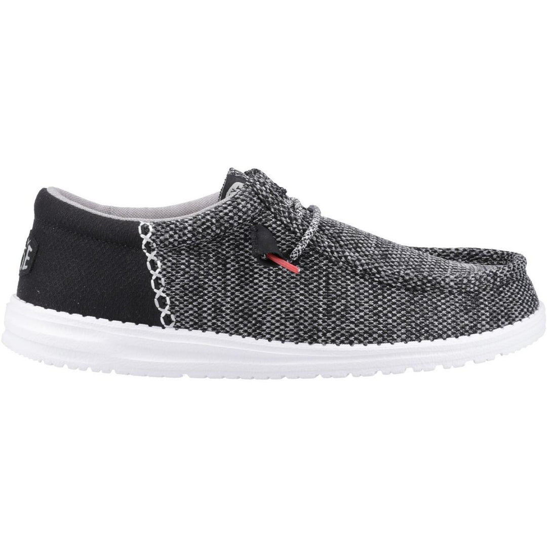 HEYDUDE Wally Funk Open Mesh Shoe Black/White