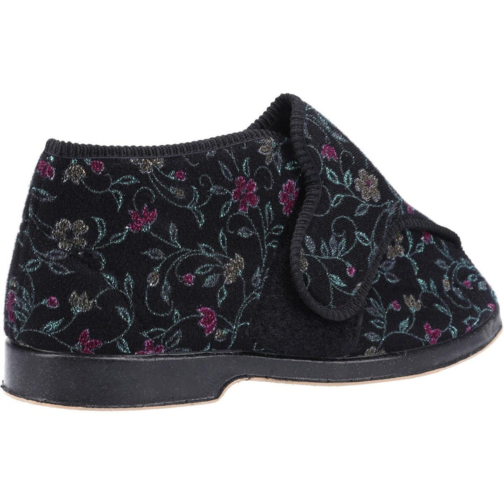 GBS Bella Ladies Wide Fit Slipper Black