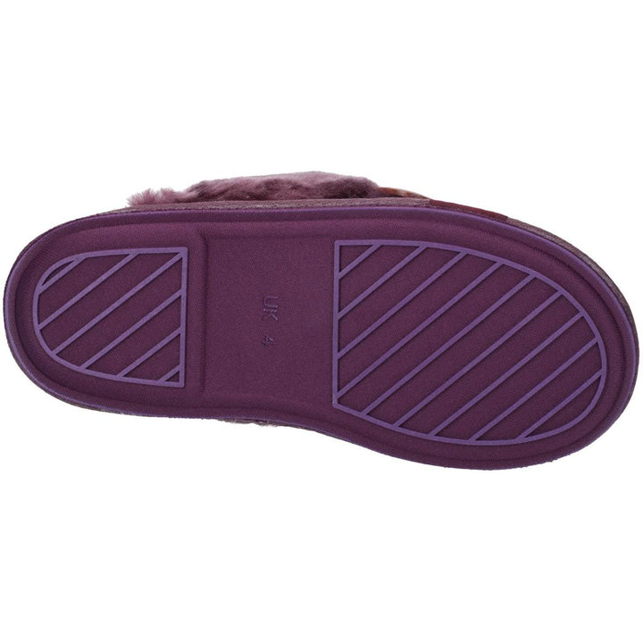 Cotswold Lechlade Sheepskin Mule Slipper Purple