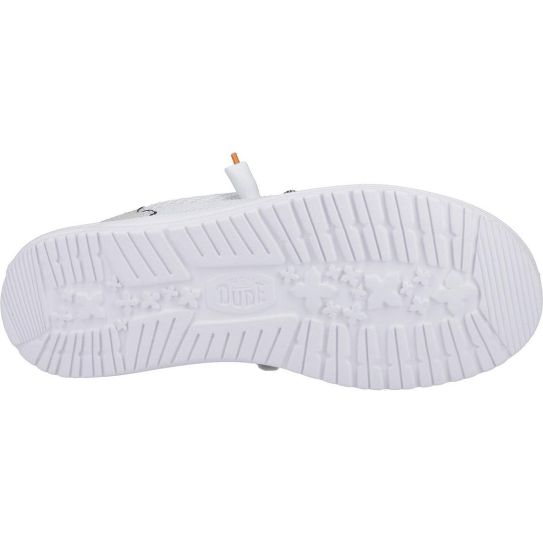 HEYDUDE Wally Funk Open Mesh Shoe White/White