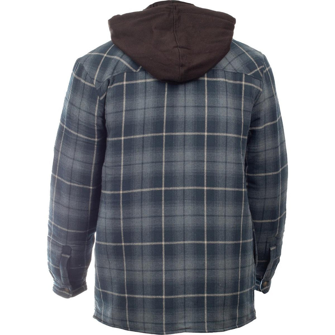 Dickies Fleece Hood Flannel Shirt Jacket Navy