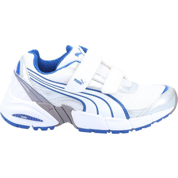 Puma Cell Exert Childrens Velcro Trainers WH/BLU