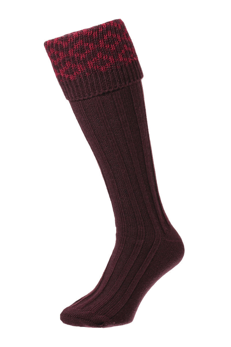 Bisley Patterned Top Shooting Socks
