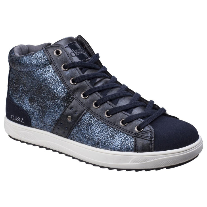 Divaz Steffy Metallic Sneaker Boot Navy