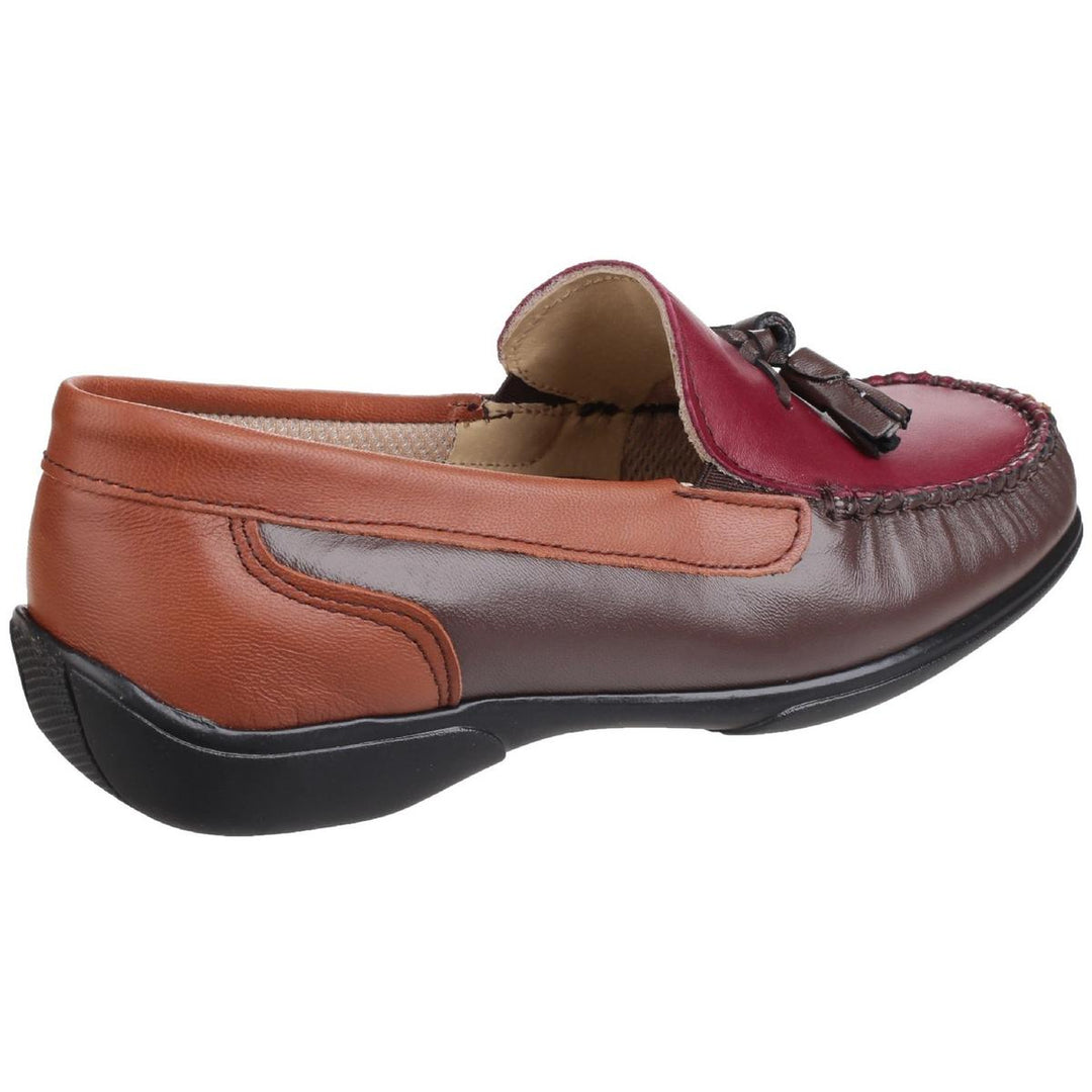Cotswold Biddlestone Slip On Loafer Shoe Chestnut/Tan/Wine