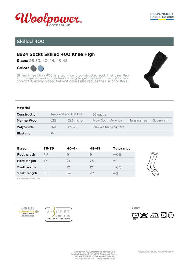 Woolpower Socks Skilled Knee-high 400